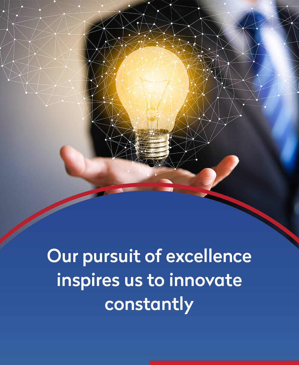 Our pursuit of excellence inspires us to innovative constantly